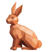 A rabbit is sitting on a white background vector