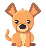 A cartoon dog sitting on a white background vector