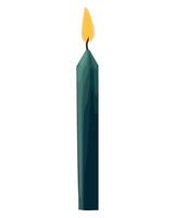 A candle with a green flame on a white background vector