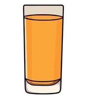 Orange juice in a glass illustration vector