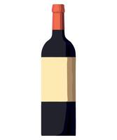 A bottle of wine on a white background vector