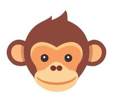A monkey head with a big smile on it vector