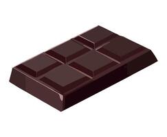 A chocolate bar on a white background vector