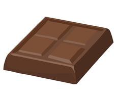 A chocolate bar on a white background vector
