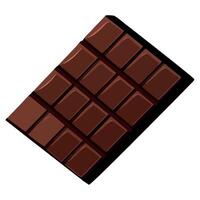 A chocolate bar on a white background vector