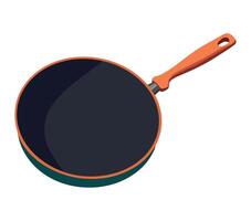 An illustration of a frying pan on a white background vector