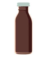 A bottle of milk on a white background vector