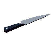 A knife is shown on a white background vector