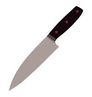 A knife on a white background with a red dot vector