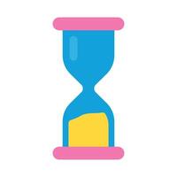 The hourglass is running out of time end of deadline vector