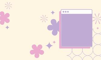 Linear vintage style vaporwave background vector