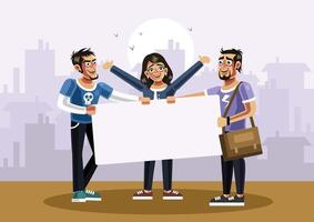 The Group holds a Blank Banner vector