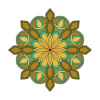 Decotative simple floral patterns colour mandala vector