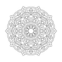 Ornamental mandala patterns with unique design and coloring book page vector