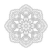 Simple and basic mandala coloring book page vector
