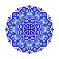 Line round binyage pattern colour mandala vector
