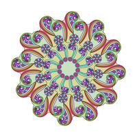 Geometros abstract simple colour mandala vector