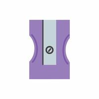 Purple pencil sharpener. School office. element for decoration of postcard September 1. vector