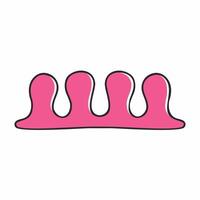 Pink manicure doodle style spacer. vector