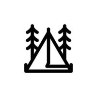 tent icon line style vector