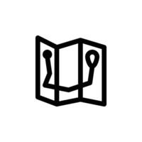 map icon line style vector