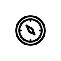 Compass icon line style vector