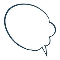 Speech bubble Hand Draw vector