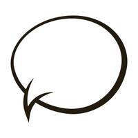Hand draw Speech bubble vector