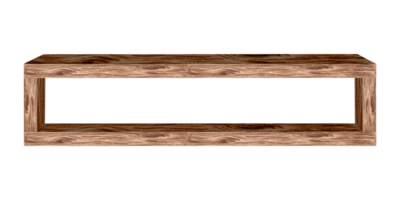 Horizontal frame of planks with wooden texture. Bookshelf, home interior item. Hand drawn watercolor illustration isolated. Knowledge for all. Template with copy space for card, website, bookstore. png