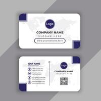 modern business card with blue triangle shapes design vector