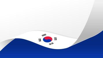 wavy south korea flag background with copy space for text. south korea national day vector