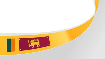 wavy sri lanka flag background with copy space for text. sri lanka independence day vector