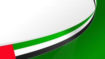 UEA national day. wavy Uni Emirat Arab flag background with copy space for text. vector