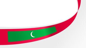 maldives independece day, wavy maldive flag background with copy space for text vector