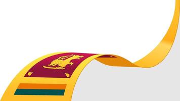 waving sri lanka flag background with copy space for text vector