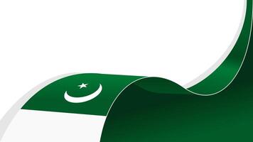 waving pakistan flag ribbon with copy space for text vector