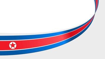 north korea national day. wavy north korea flag background with copy space for text vector