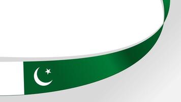 wavy pakistan flag background with copy space for text. suitable for pakistan independence day vector