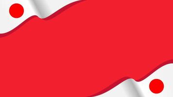 wavy japan flag frame background with copy space for text vector