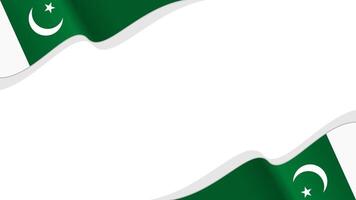 wavy pakistan flag background with copy space for text. pakistan flag frame vector