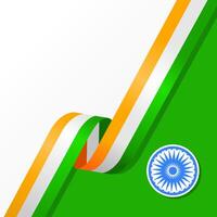 wavy india flag background with copy space for text. suitable for india republic day vector
