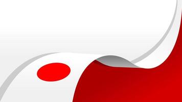 wavy japan flag ribbon with copy space for text vector