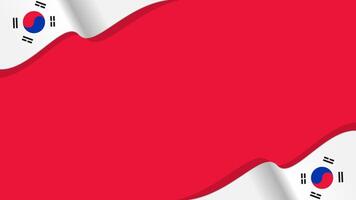 wavy south korea flag frame background with copy space for text. south korea national day vector