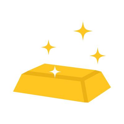 Gold bar icon design illustration
