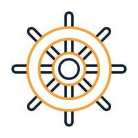 Ship's wheel icon graphic design illustration vector