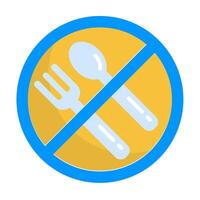 Forbidden to Eat for Ramadan Icon vector