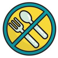Forbidden to Eat for Ramadan Icon vector