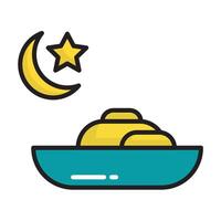 iftar time for Ramadan Icon vector