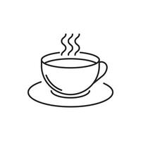 Cup of coffee icon. Cup flat icon. Thin line signs for design logo, visit card, etc. Single high-quality outline symbol for web design or mobile app. Cup outline pictogram. vector