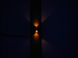 Background lights with bokeh camera effect, blur camera effect photo